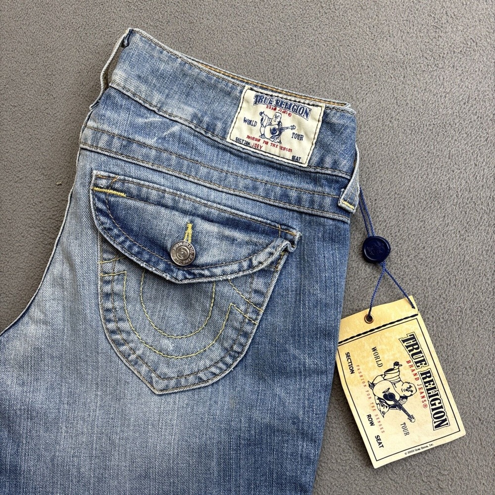 Vintage True Religion 'Joey' Miss Groovy Hippie Flare Jeans Women Size 30 USA - Picture 2 of 14